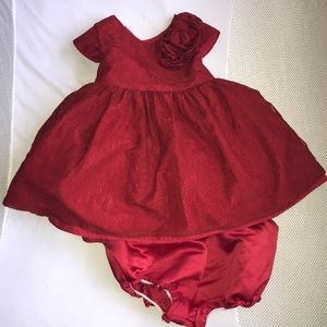 Puppy & Julie Red lace dress| 9m